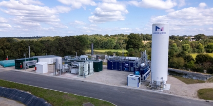 Modular solution for capture and liquefaction of bio CO2 on biomethane production site in France