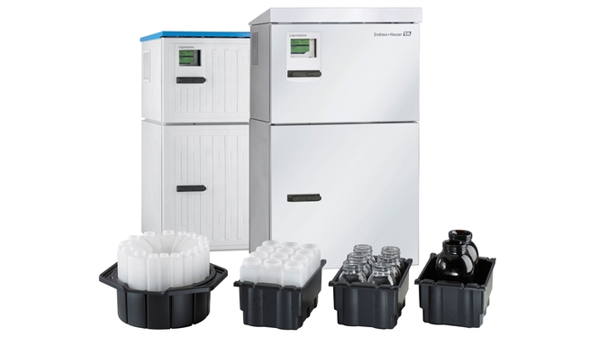 다양한 샘플 병 구성과 호스를 갖춘 Liquistation 및 Liquiport 자동 용수 샘플러