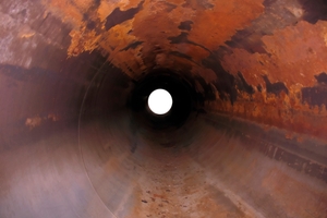 corrosion in a natural gas pipeline